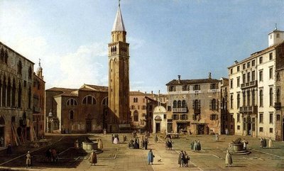 ヴェネツィアのカンポ・サンタンジェロ 作： Giovanni Antonio Canal
